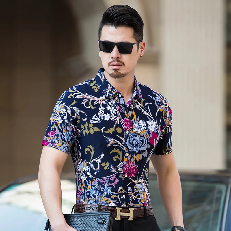 Новинка 2018 стильные летние мужские модные строгие рубашки с коротким рукавом и