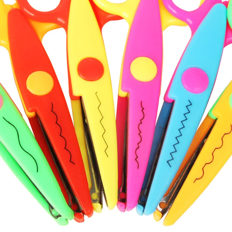 6 шт. металлические и пластиковые ножницы для скрапбукинга фотосъемки бумажные