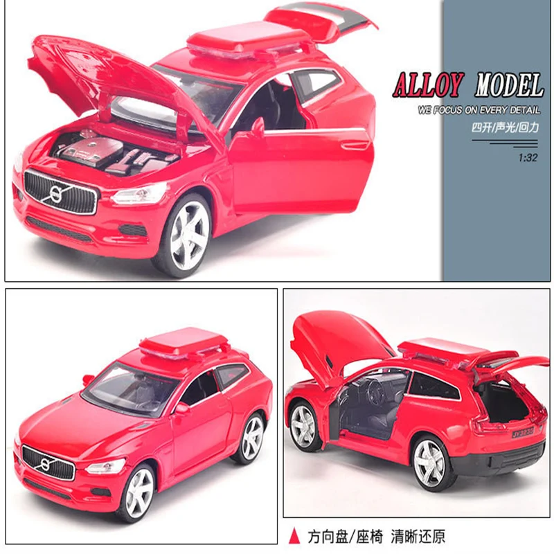1/32 моделирование детские игрушки Volvo с чемодан сплав литья под давлением игрушка