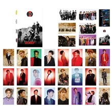 32 шт./компл. альбом KPOP EXO самодельная бумага ЛОМО карта фото карта Плакат Фотокарта вентиляторы Подарочная коллекция Канцелярский набор