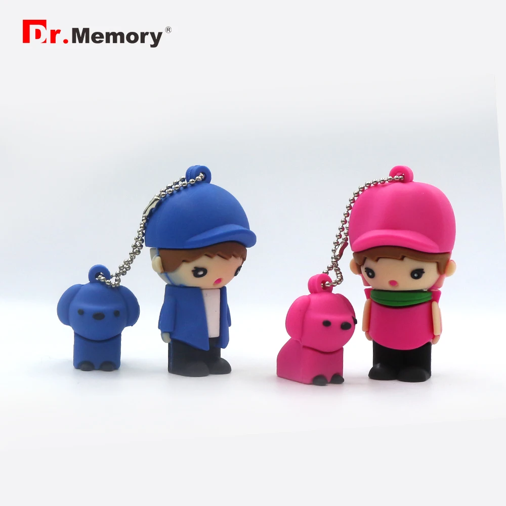 Мультфильм девочка/мальчик Usb флэш-накопитель 64 ГБ флеш-накопитель 32 мини 4 8