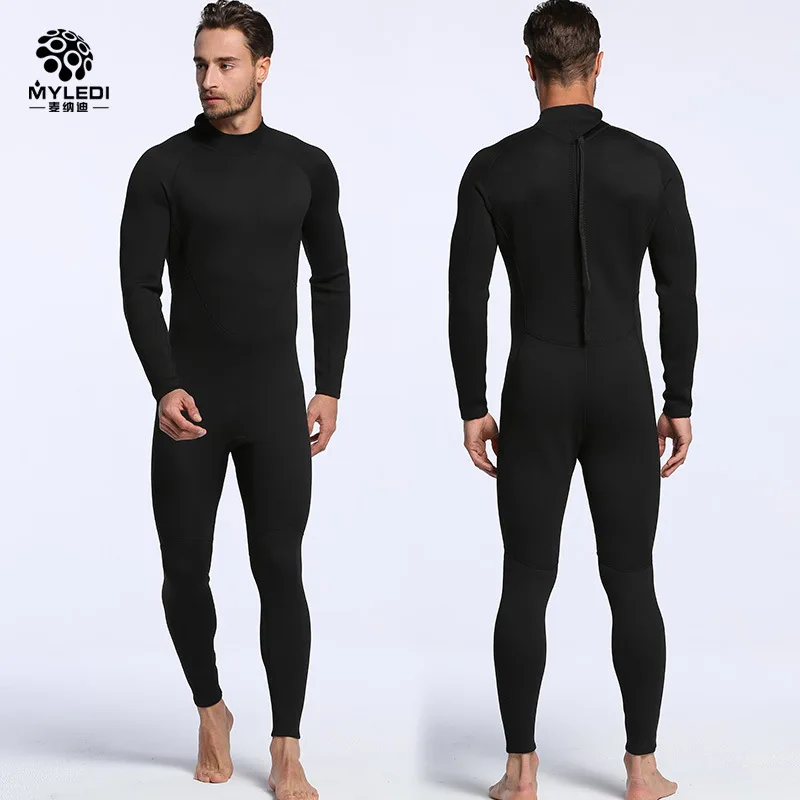 2mm men and women all black long sleeved trousers diving suit surf warm waterproof swimming | Спорт и развлечения
