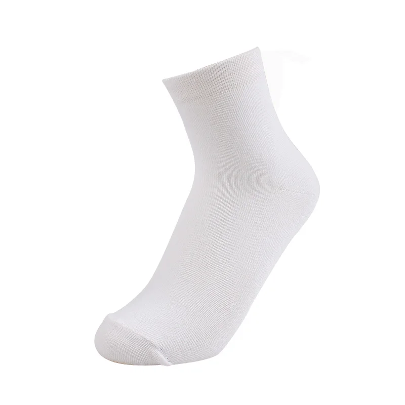 5 пар однотонных мужских носков из смеси хлопка и полиэстера эластичные дышащие