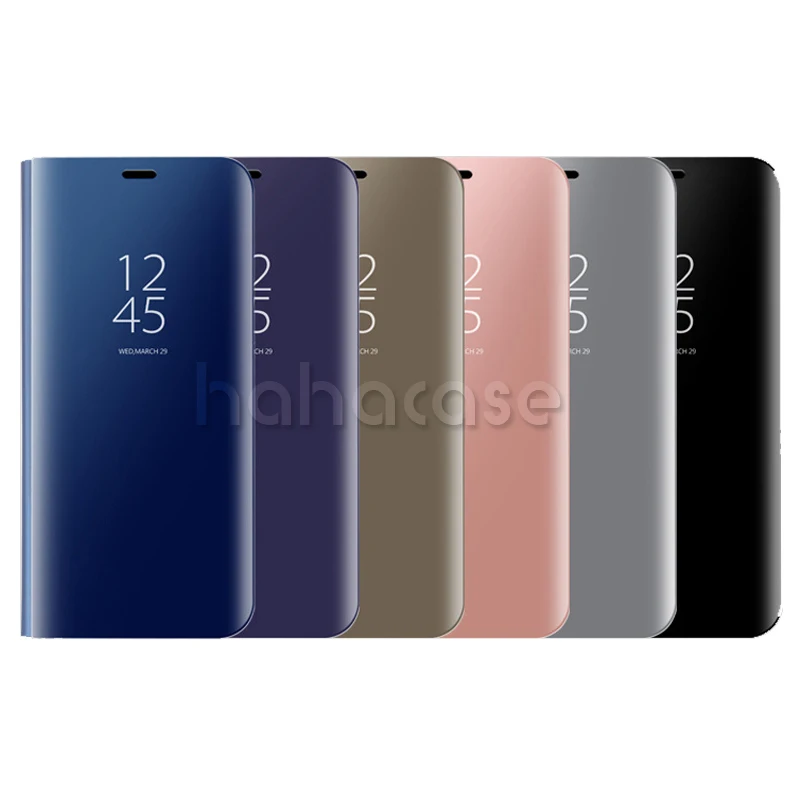 Умный кожаный зеркальный чехол с откидной крышкой для Xiaomi Mi 9T CC9E 9 8 SE A1 Mix Max 3 Redmi 7A 6