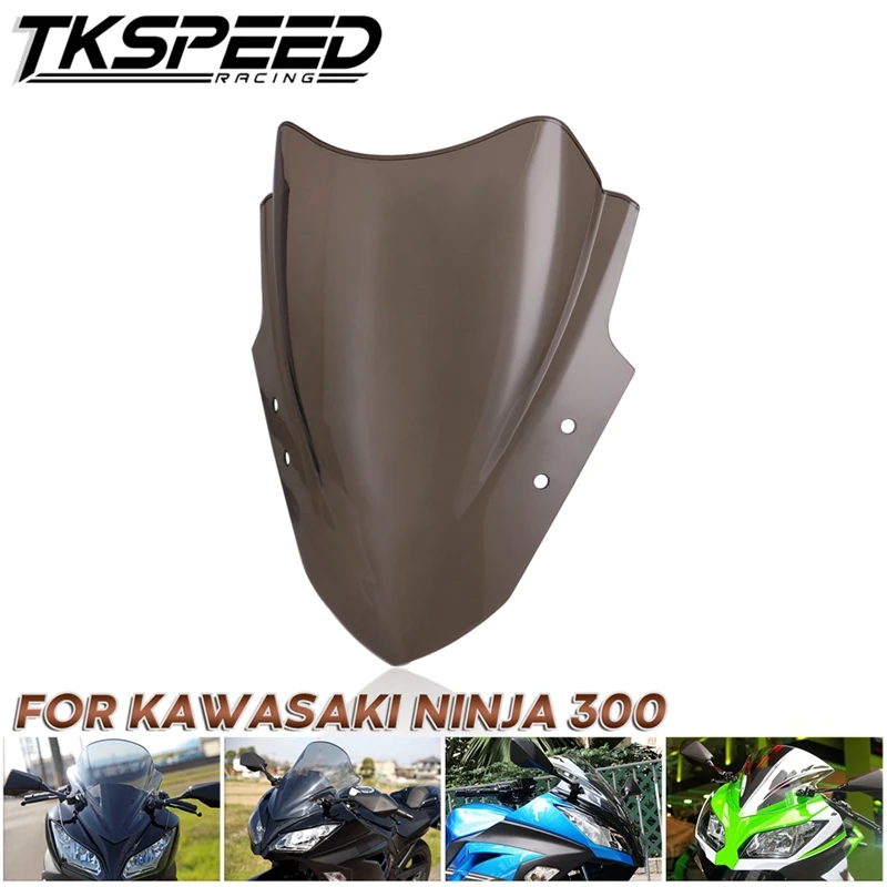 Мотоцикл Дым двойной пузырь лобовое стекло ветровое для Kawasaki Ninja 300 R EX300 EX300R ex300 r