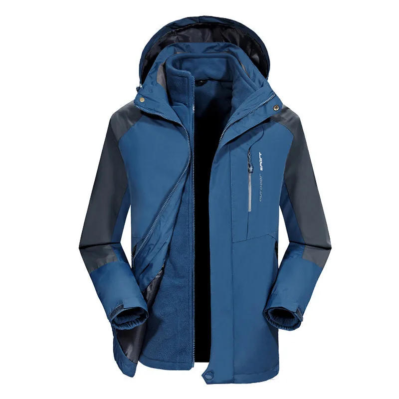 Мужская спортивная куртка теплая ветрозащитная водонепроницаемая для походов и