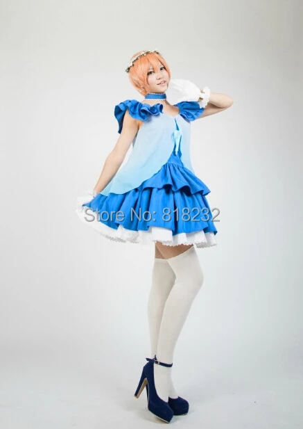 Шифоновое платье футболка Love Live Yume no Tobira Dreams Gate Rin Hoshizora Униформа наряд аниме