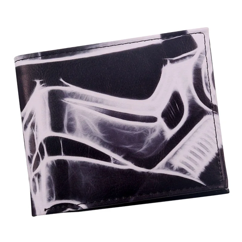 Comics star wars white knight darth vader 3D Short Wallet Bi-Fold Men Purse Young Students Card Holder - Цвет: SW-08