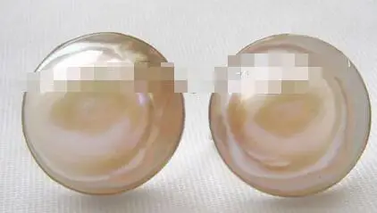 Серьги с натуральным жемчугом 925 AAA 22 мм в виде белой морской воды|mabe pearl earrings|pearl