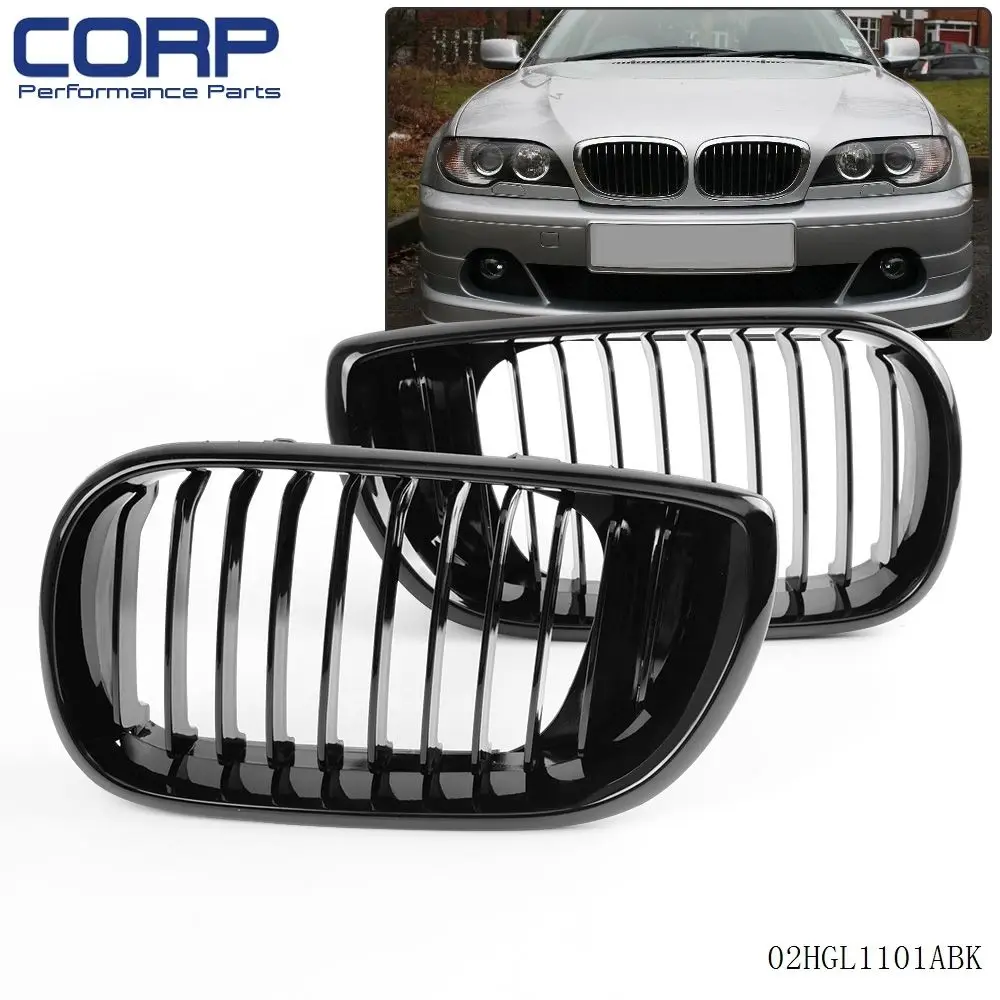 2 шт./лот черный для 2002-2005 BMW E46 3 серии 4dr 4d Седан передний бампер капот решетка |