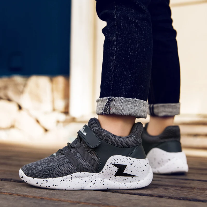 New Summer Light Breathable Mesh Black White Grey Kids Shoes Sports Boys Girl Children Sneakers Soft Running | Спорт и развлечения