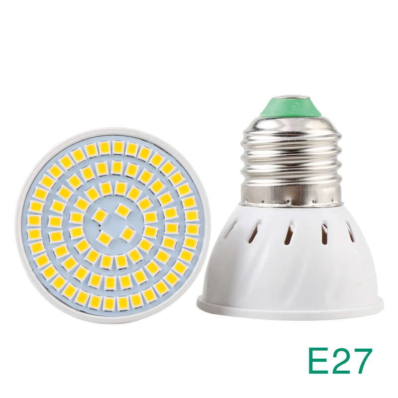 Светодиодный прожектор GU10 E27 MR16 светодиодный лампы AC 220V 2835SMD 48 Светодиодный s 60 Светодиодный s 80 светодиодный s E14 B22 GU5.3 белый/теплый белый светодиодный освещения - Испускаемый цвет: E27