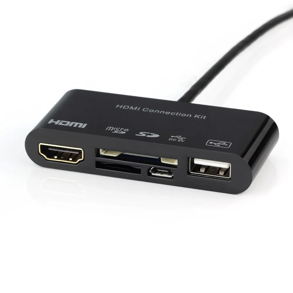 ESYNiC HDTV HDMI конвертер Поддержка SD/TF/M2 карты памяти для samsung Galaxy S3/S4/S5/Примечание Micro USB