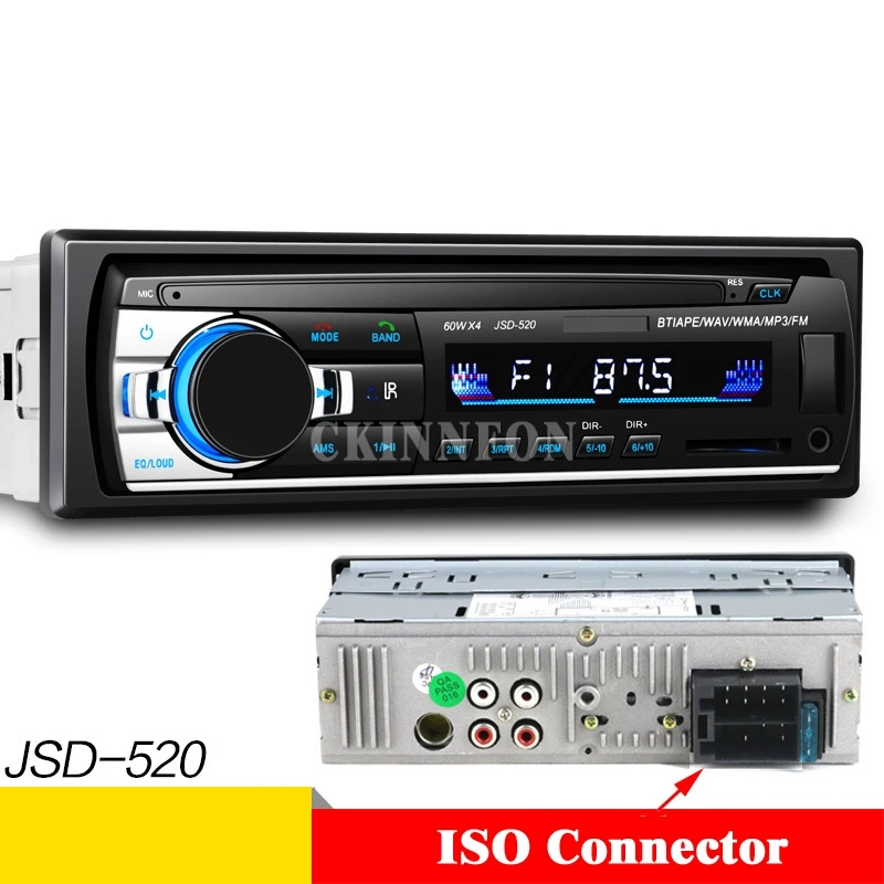 Автомагнитола 50 шт./Лот стереоплеер с Bluetooth телефон рандомный MP3 FM/USB/1 Din/пульт