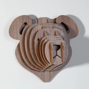 Nodic Мишка глава деревянный корабль DIY для декора детской комнаты Оформление