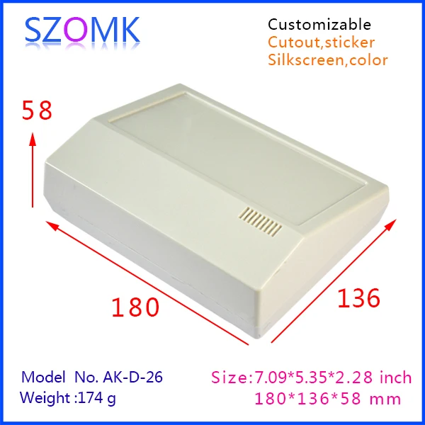 Новинка 2015 пластиковый корпус для электронных розеток (1 шт.) 180*136*58 мм настольный