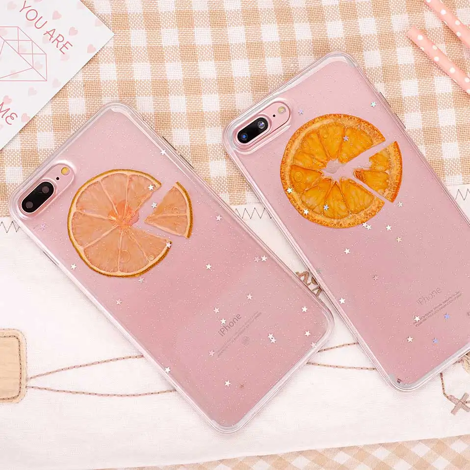 Чехол для iPhone X 7 8 6 6s Капа прозрачный силиконовый фруктов задняя Чехлы плюс