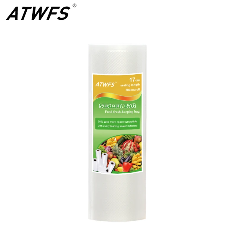 ATWFS 17 см x 500 см/рулоны рулонов для вакуумной упаковки пищевых продуктов пакеты