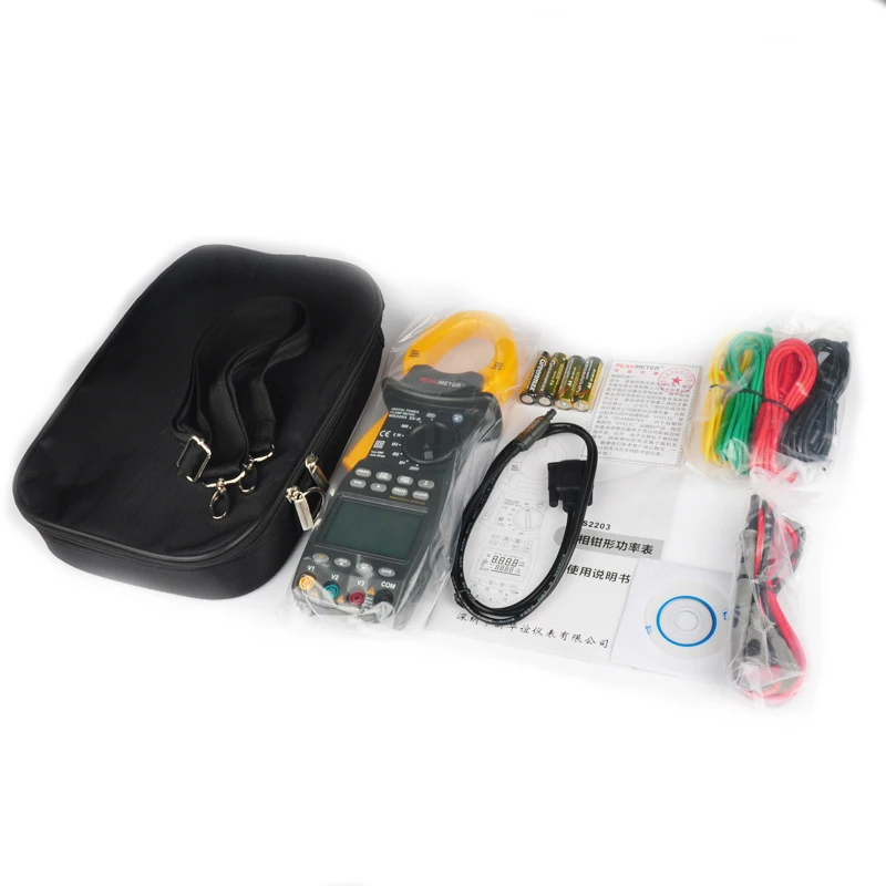 PEAKMETER PM2203 3-фазный ЖК цифровой профессиональный Высокочувствительный зажим