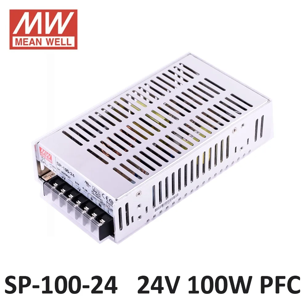 блок питания 24в MEAN WELL Импульсный Источник Питания SP 100 24 В 4.2A Вт PFC функция 85 264VAC