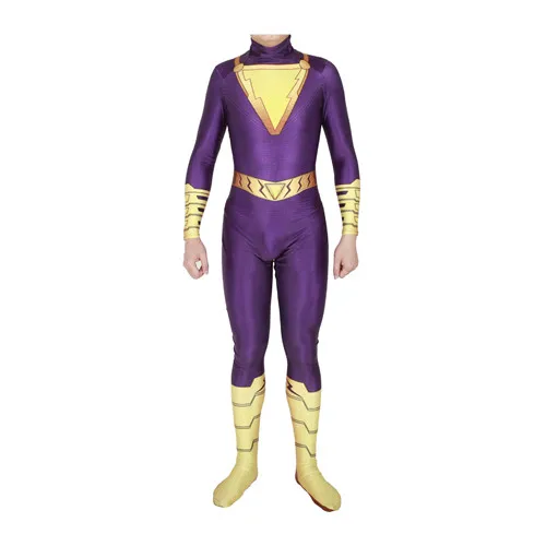 Jumpsuits Марвел Капитан шазам Косплей Костюм Billy Batson Комбинезоны Костюмы Костюм Marvel взрослые мужчины дети мальчик супергерой Комбинезоны Косплей - Цвет: Jumpsuits