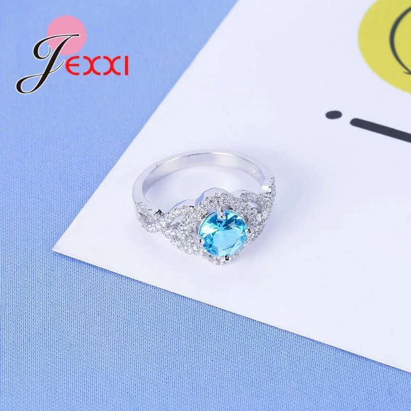 5 цветов модные 925 пробы серебряные Свадебные кольца для невест высокое качество