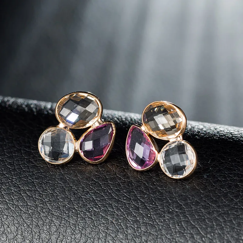 Женские серьги гвоздики с австрийским кристаллом Neoglory модные ювелирные изделия