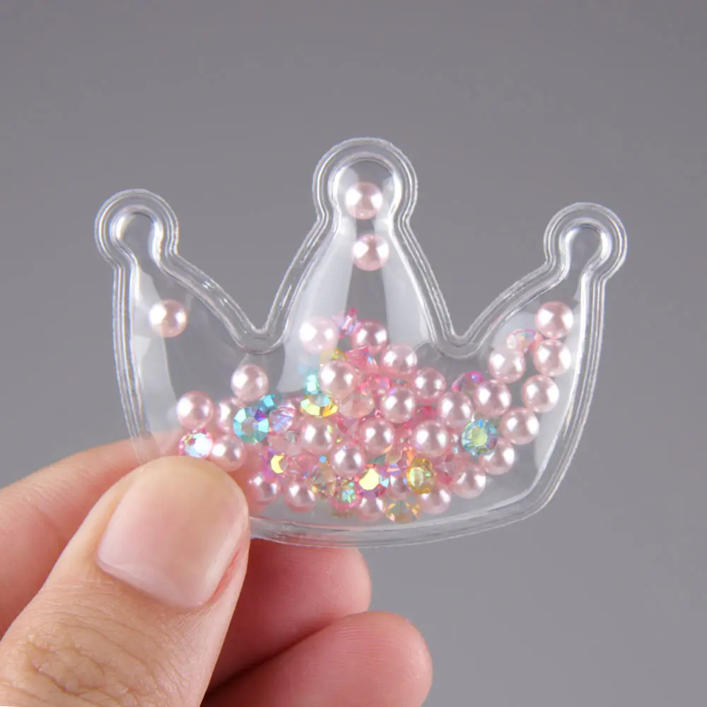 IBOWS 5 шт. прозрачные аппликации с Красочные Блестки Жемчуг Сердце Звезда для DIY