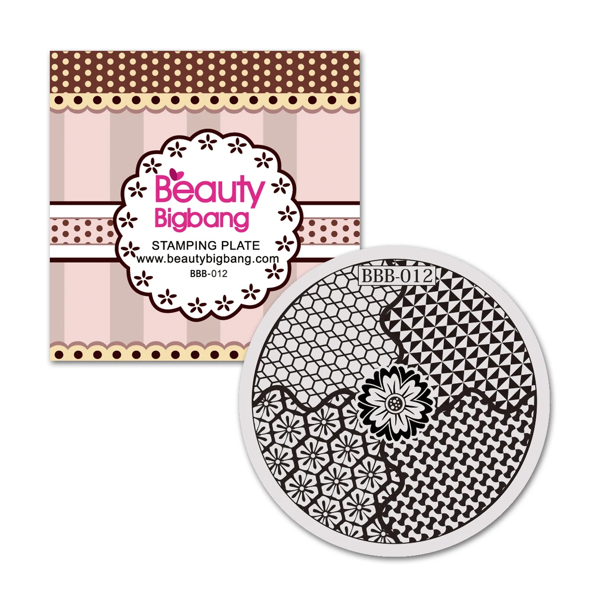 BeautyBigBang штамповочная пластина круглый дизайн ногтей цветочный узор бабочка штамповочная пластина для лака для ногтей шаблон плесень BBB 017