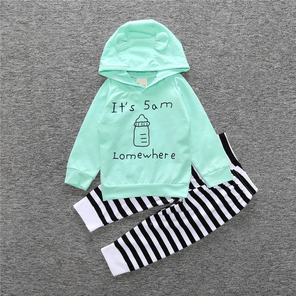 Детский комплект одежды с капюшоном и длинными рукавами на мальчика девочку |