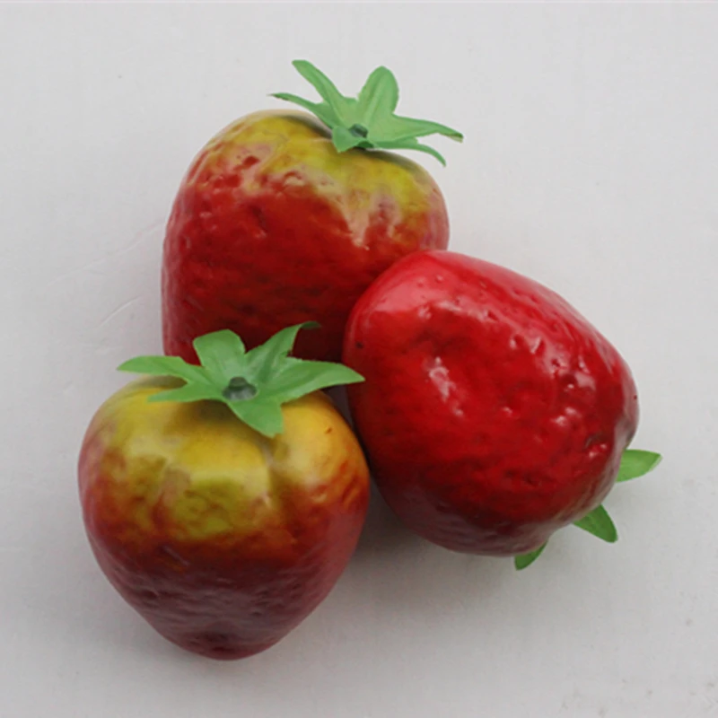 100 шт. мини муляжи фруктов пены клубника поддельные моделирование фрукты
