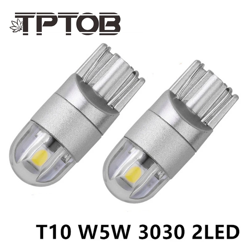 TPTOB 2x W5W LED T10 3030 Car lamps 168 194 Turn Signal License Plate Light Trunk Lamp Clearance Lights Reading lamp 12V White R |