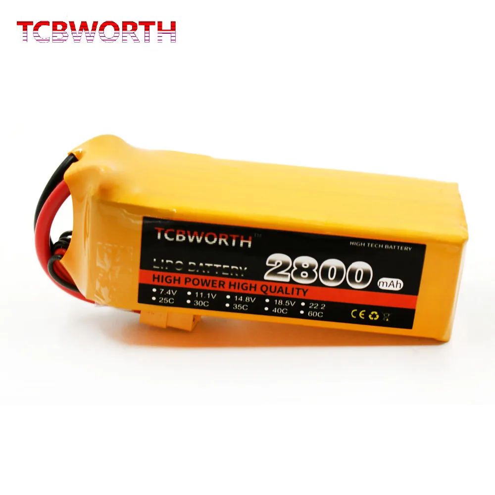 TCBWORTH RC вертолетный Липо Аккумулятор 6S 22 2 V 2800 мА/ч 60C Max 120C для РУ самолет квадротор