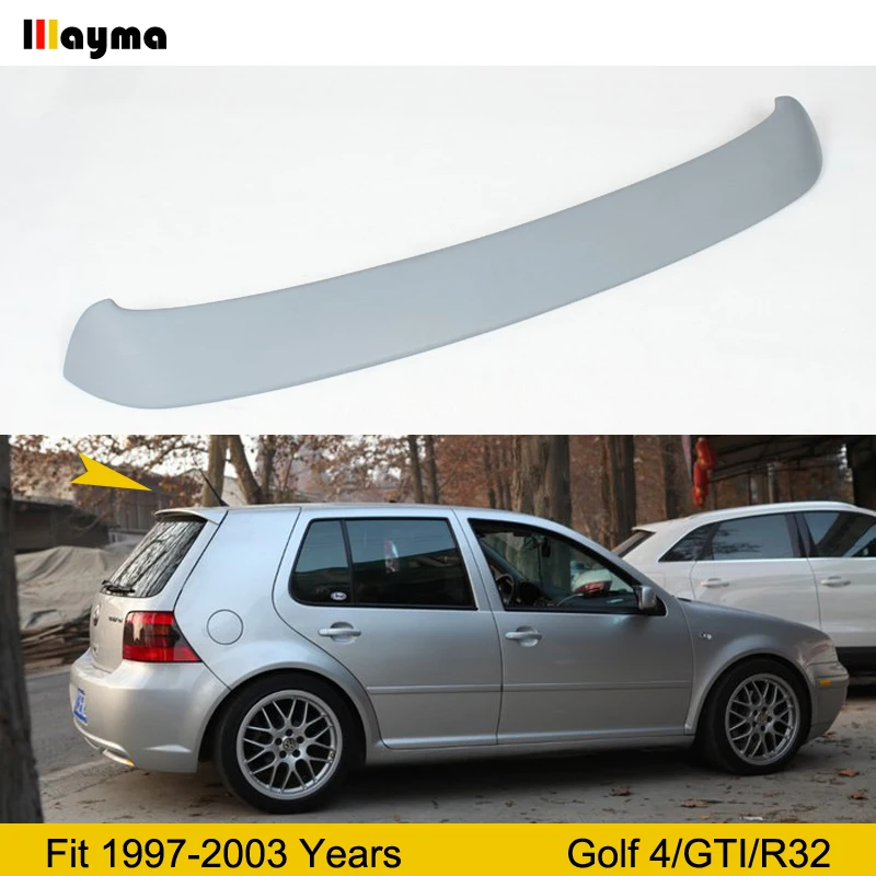 R32 стиль ABS крыша крыло спойлер для VW Golf 4 Хэтчбек GTI 1997-2003 год матовый серый MK4 спойлер на крыше