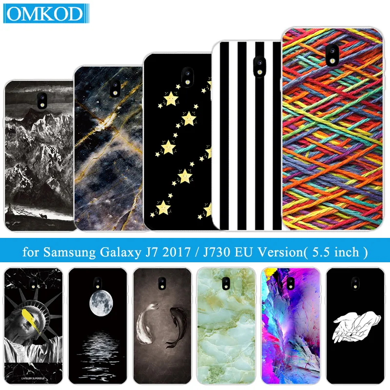 Силиконовый чехол для Samsung Galaxy J7 2017 черный J730F чехлы телефонов 2017|for samsung galaxy|case for