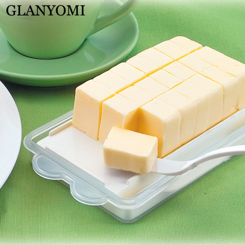 Японский оригинальный прозрачный ящик для хранения масла контейнер сыра сервер