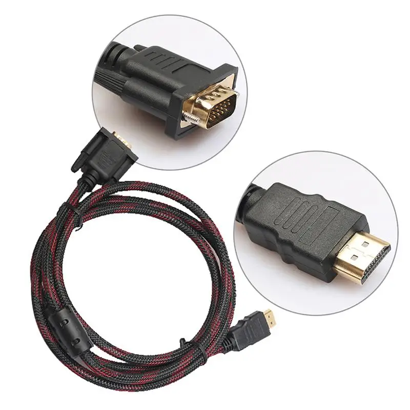 Кабель HDMI VGA 1 5 м кабель провод для настольного компьютера ноутбука планшета Full HD