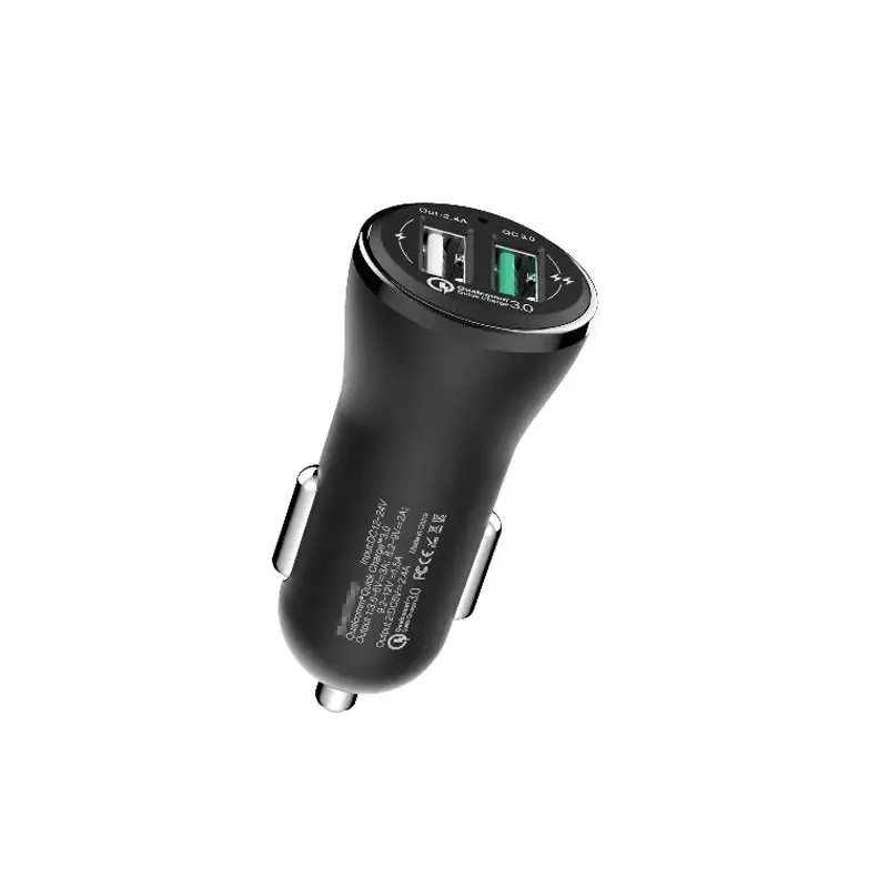 Автомобильное зарядное устройство Qualcomm 3 0 с двумя USB портами быстрое для Samsung Xiaomi