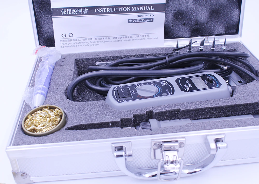 YIHUA 908D 60 Вт Электрический паяльник паяльная станция для деталей поверхностного монтажа smd регулируемый термостат мини Карманный Утюг Ремонт Инструменты металлический ящик