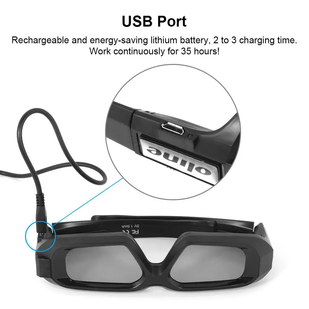 2 шт./лот Bluetooth с активным оптическим затвором 3D очки для 3LCD Epson проектор домашнего