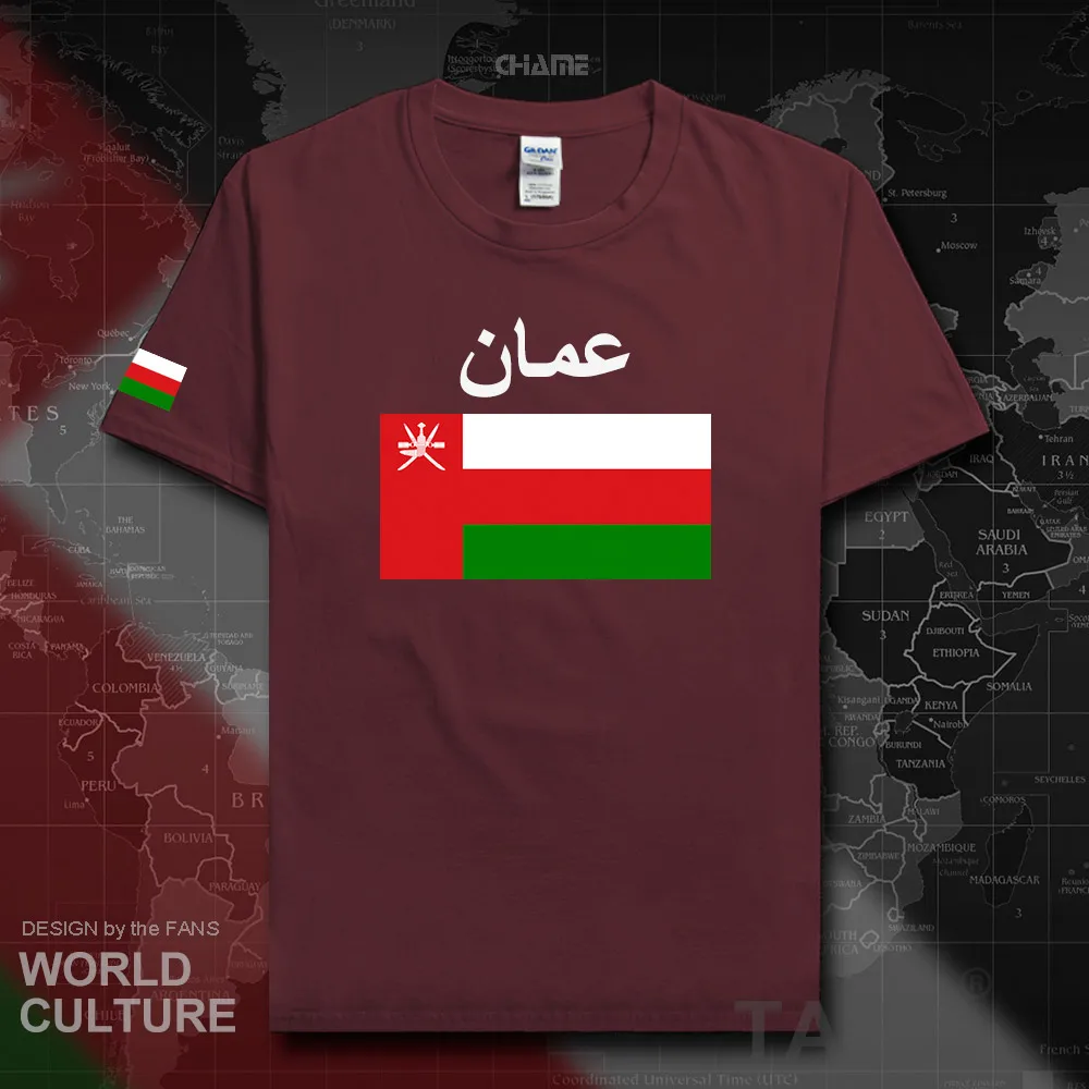 Мужская футболка Sultanate of Oman Omani модная из 100% хлопка с флагами на английском языке
