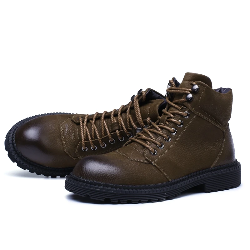 CLAX/мужские ботинки-дезерты из натуральной кожи сезон весна-осень 2019 кожаные