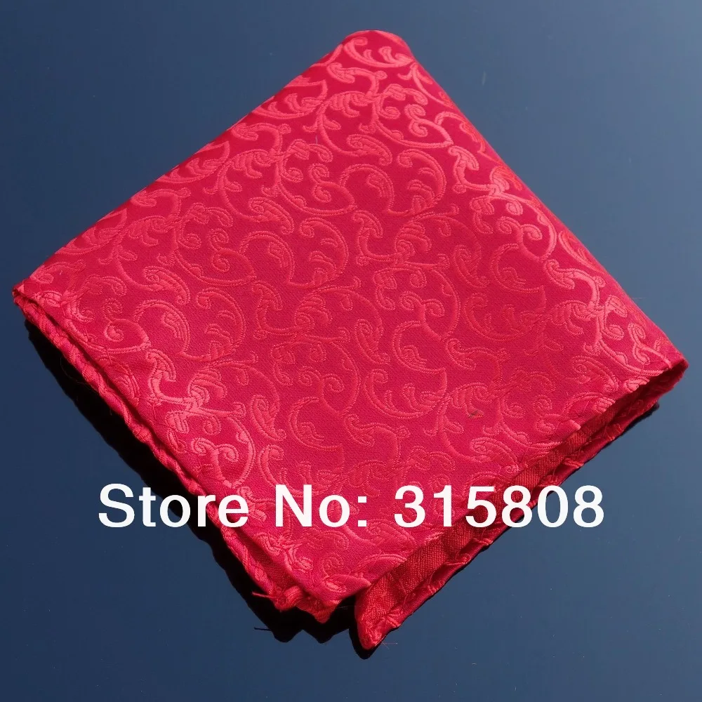 Ikepeibao красный цветочный Hankie Мужская мода Карманный квадратный платок Свадебная