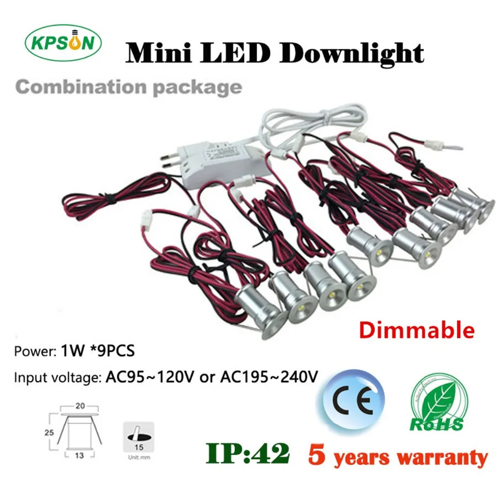 1W Mini Led потолочный светильник 15 мм вырез Встраиваемый прожектор 120D AC85-277V драйвер