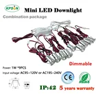 1W Mini Led потолочный светильник 15 мм вырез Встраиваемый прожектор 120D AC85-277V драйвер затемнения внутреннее украшение освещение 9 шт.компл.