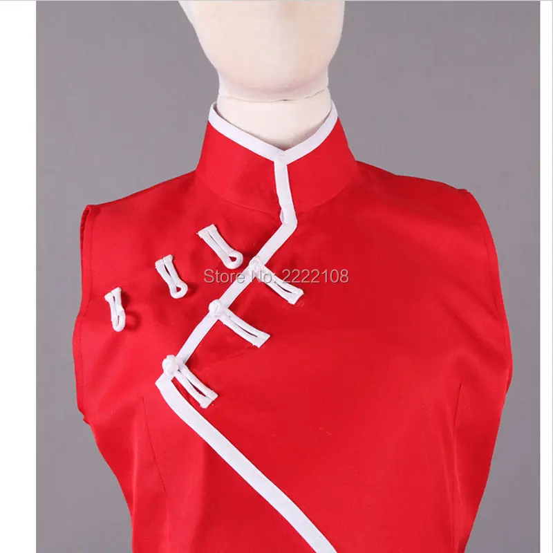 Костюм для косплея из аниме Наруто красное Чонсам Сакура фильма дешевый модный