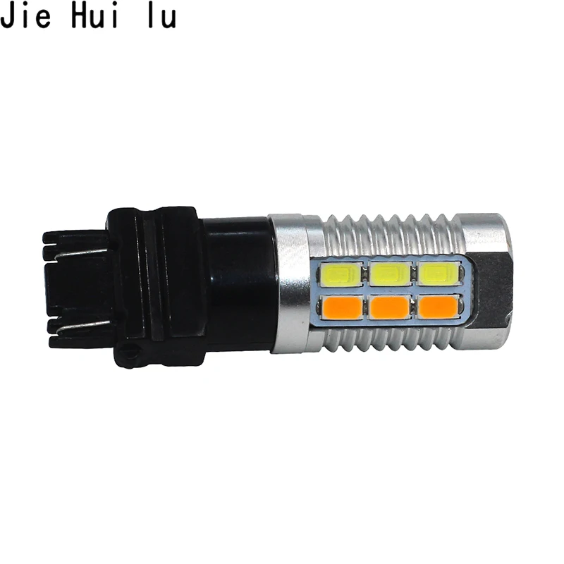 2 шт. 1157 3157 7443 5630 22 SMD Янтарный/белый 22 светодиодный 12 В двухцветный светодиодный светильник S25 P21W DRL стоп-сигнал стояночный светильник