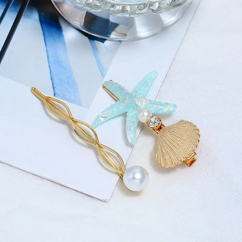 Женская заколка для волос ZOSHI металлическая Геометрическая с жемчужинами и