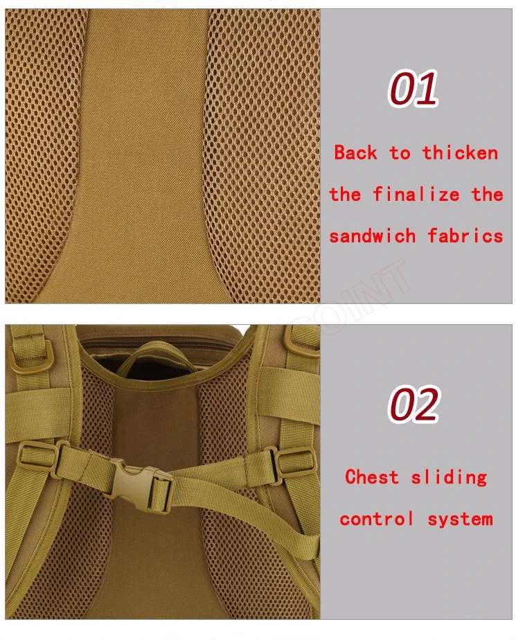 ACU/CP/Black Nylon 40L Tactical Backpack Rucksacks Military Army Bag Men Women Outdoor Waterproof Travel Hiking Camping Bag S413
