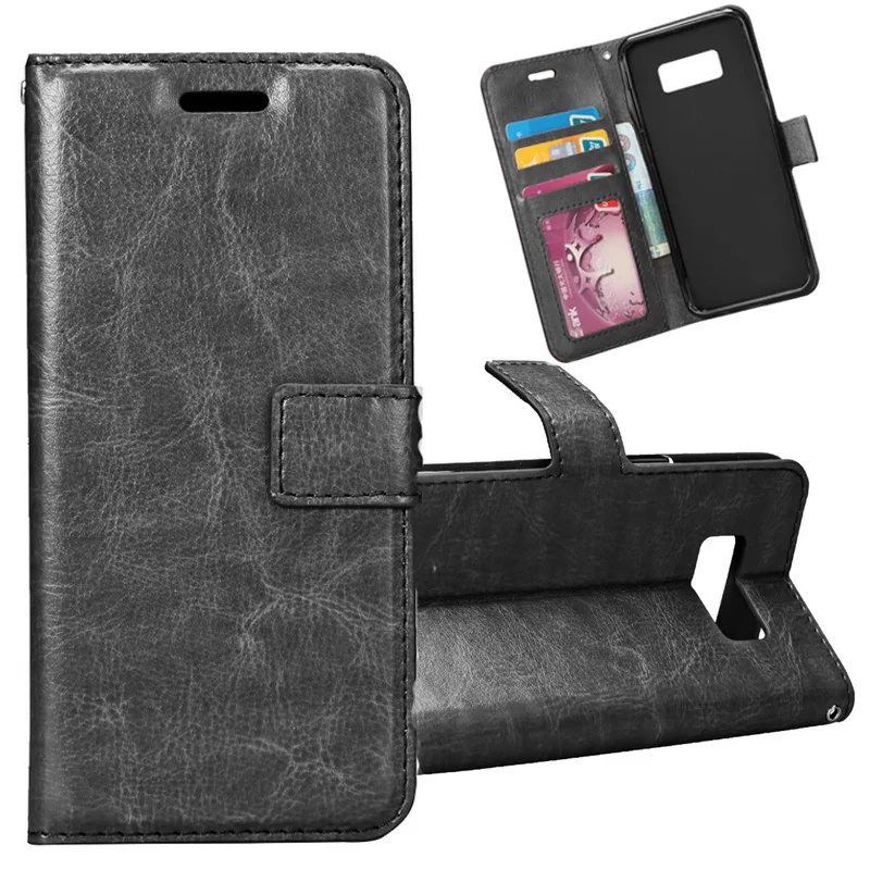 LANCASE чехол Coque для samsung S8 Роскошный силиконовый кожаный чехол-портмоне с откидной
